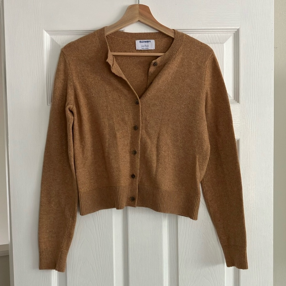 Old Navy | Tan Knit Cardigan Sweater